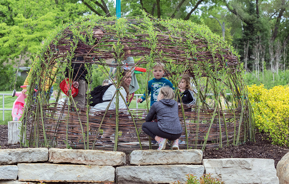 Willow hut.