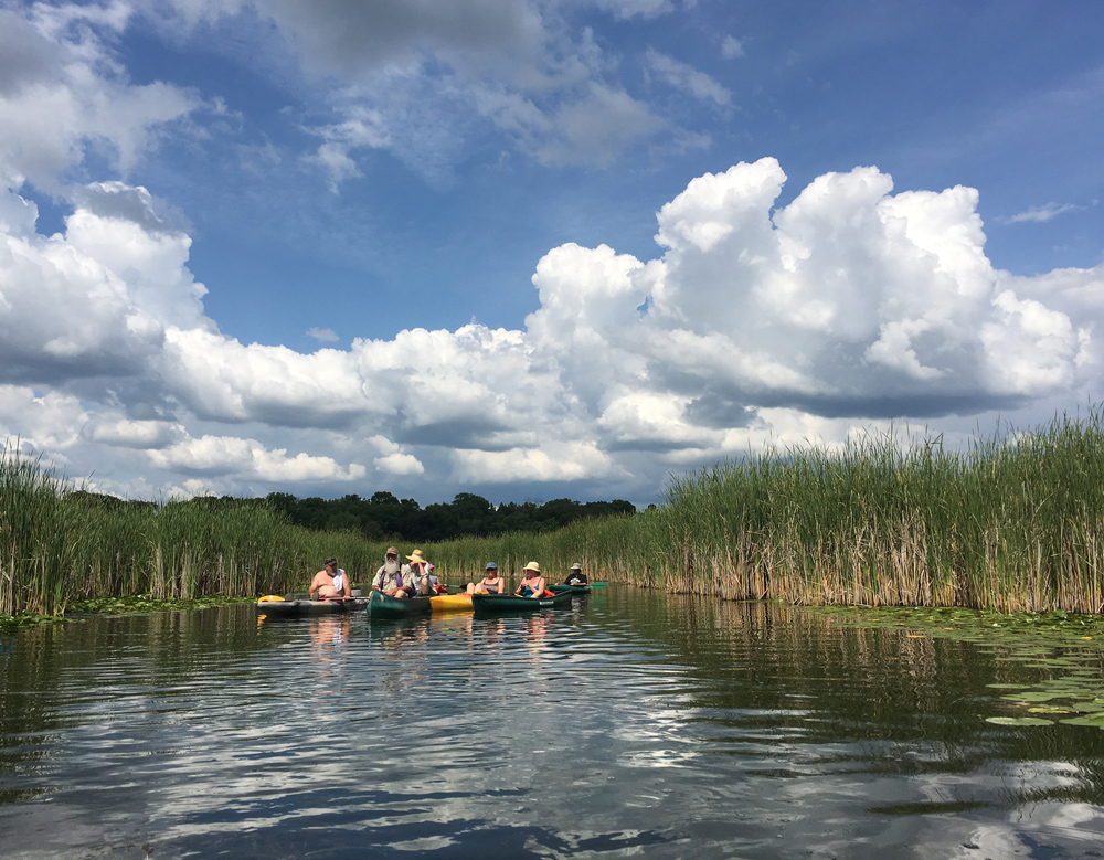 Paddling with "Floatilla" on the Bark River in Waukesha County.