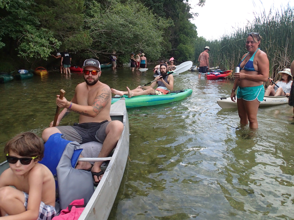 Traffic jam on the Bark River.