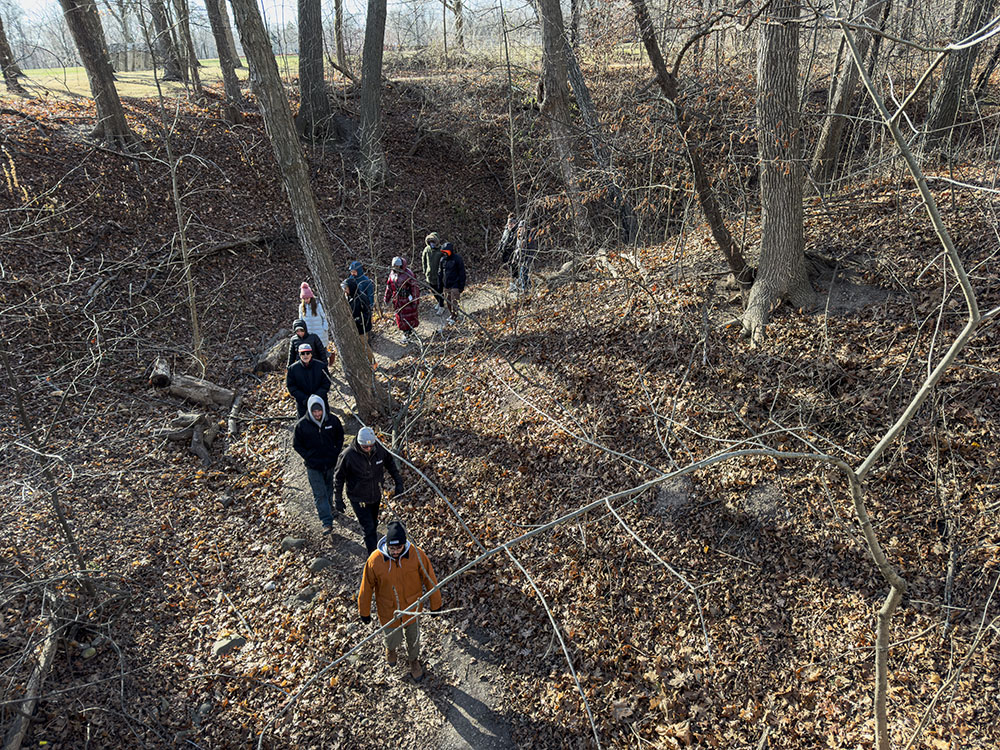 At one point "A Walk in the Park" became a walk in the ravine at Lake Park.