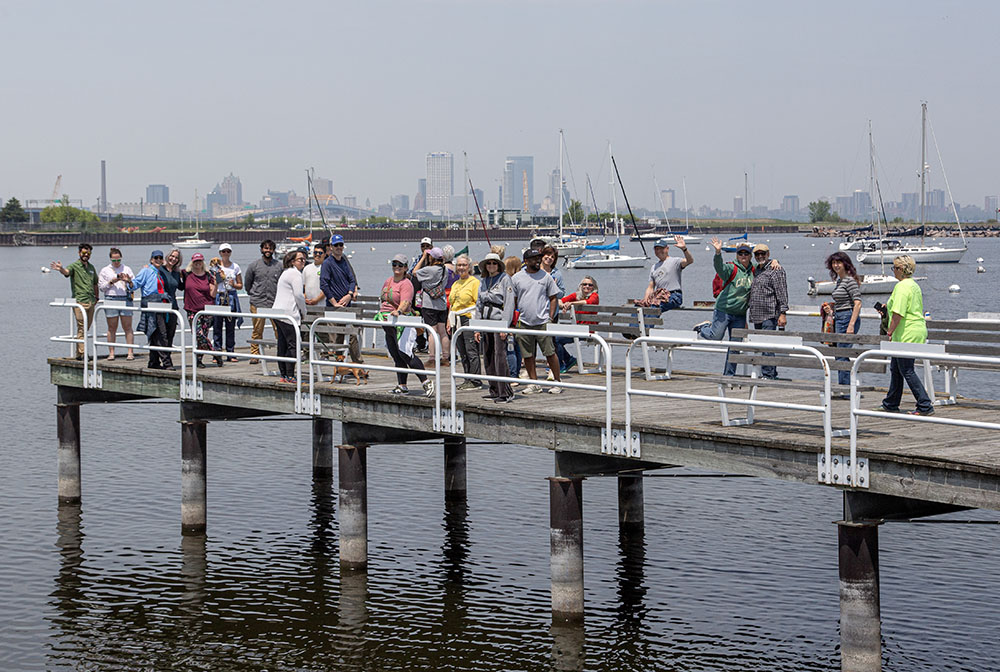"A Walk in the Park" became a walk on the pier at the South Shore Yacht Club, which is adjacent to the park.