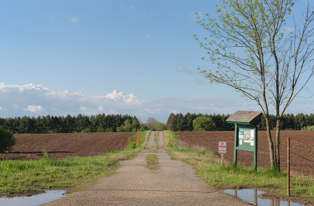 The Spirit Lake entrance drive off Boniwell Road.