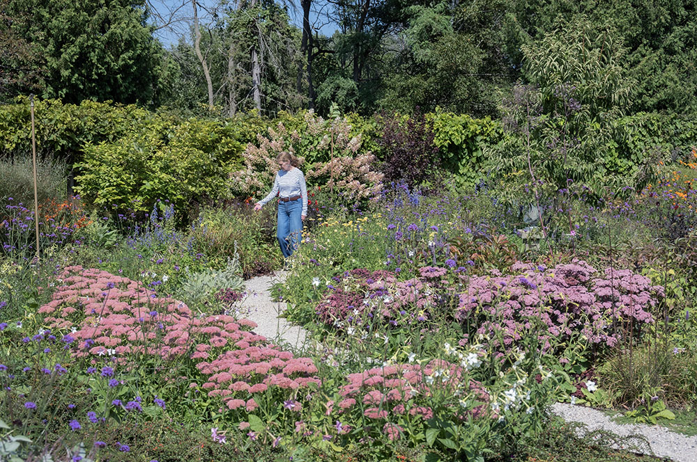 Sheree Wood in the formal garden.