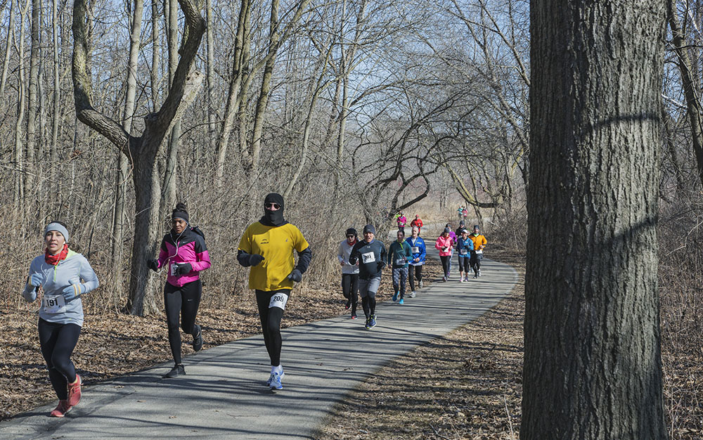 The South Shore Marathon on the Oak Leaf Trail in Warnimont Park, Cudahy.