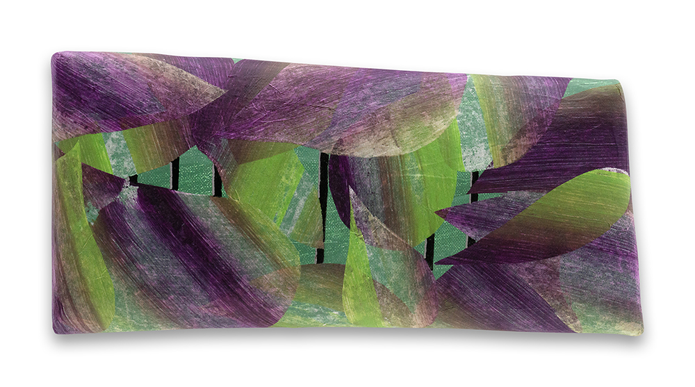 Coleus Grid, graphite, gel pen, paper, acrylic, batting, canvas on foam, 2024