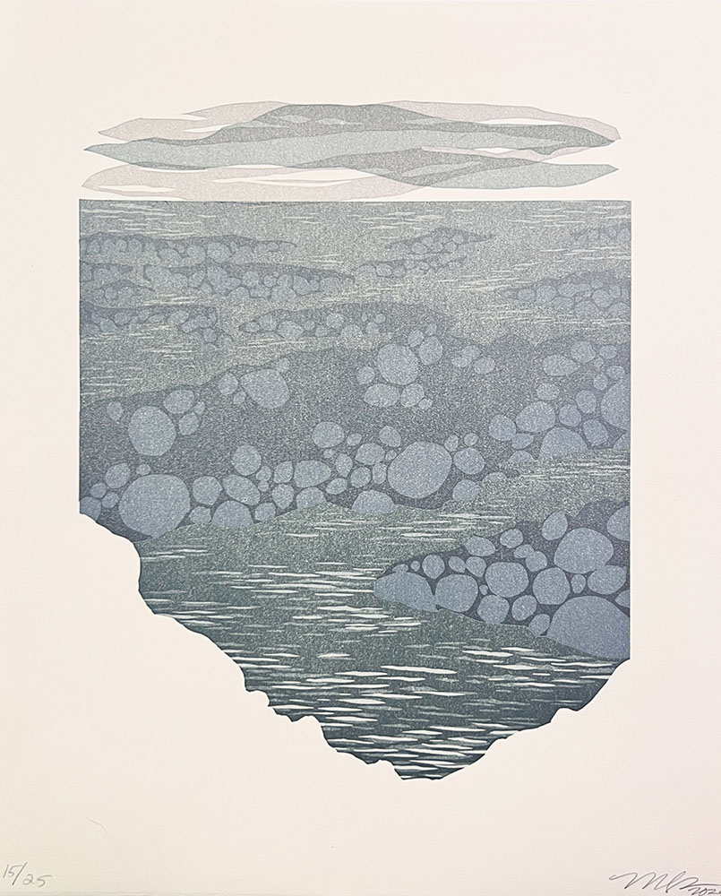 •	Winter Print 2024, Reductive Relief, 11" x 13", 2024