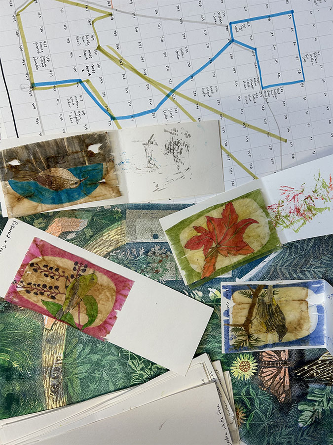 Mapping trails and illustrations from Schoofs.