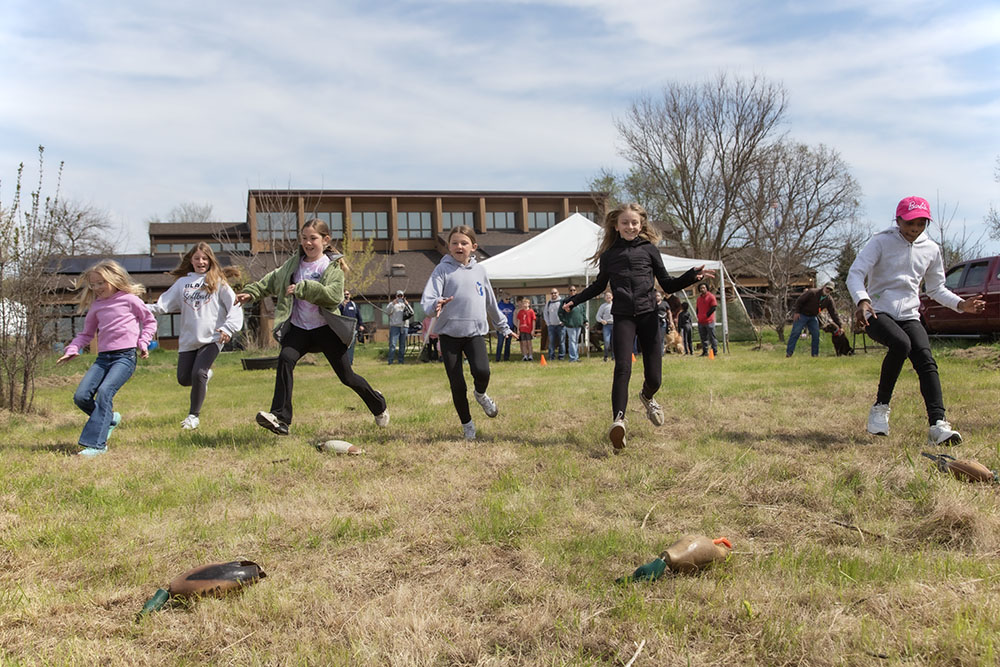 In May MOHEE (Midwest Outdoor Heritage Education Expo) came to Havenwoods State Forest. These kids are channeling hunting dogs as they race to retrieve decoys. The story: Middle Schoolers descend upon Havenwoods State Forest.