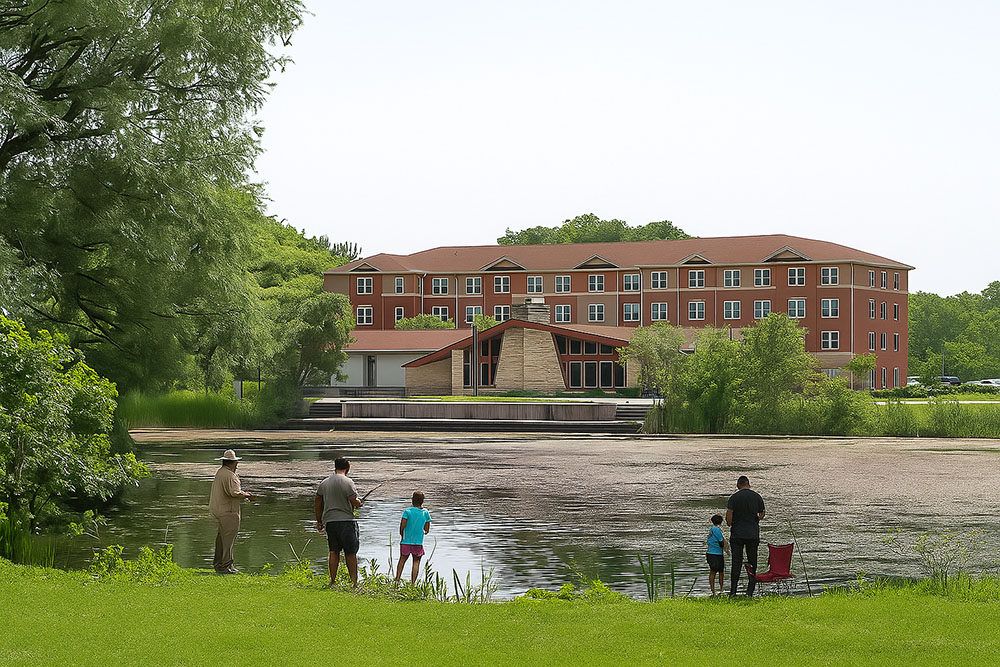 The most controversial issue of the year was the proposal to put a housing complex in McGovern Park. POP opposed the proposal, which ultimately failed. This unusual image is an AI rendering created by POP board member Laurie Meunch on top of one of my photos of the McGovern Senior Center, which envisions what the proposed building might have looked like. Three stories about the issue that appeared in The Natural Realm were among the most popular of the year.