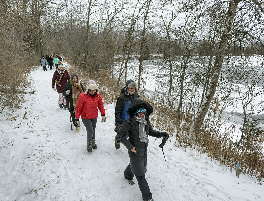 The Quarry Lake Trail loops around the lake.