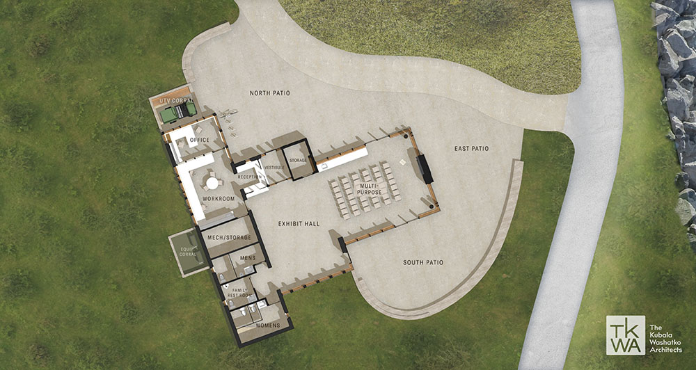 The floor plan of the proposed building. Courtesy The Kubala Washatko Architects.