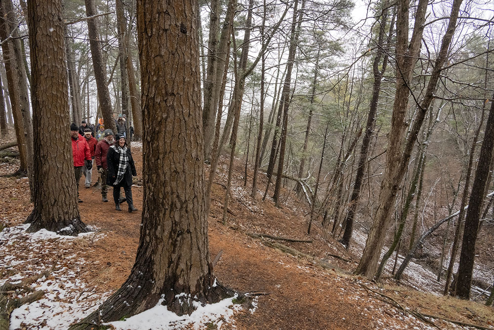 Overlooking the gorge.