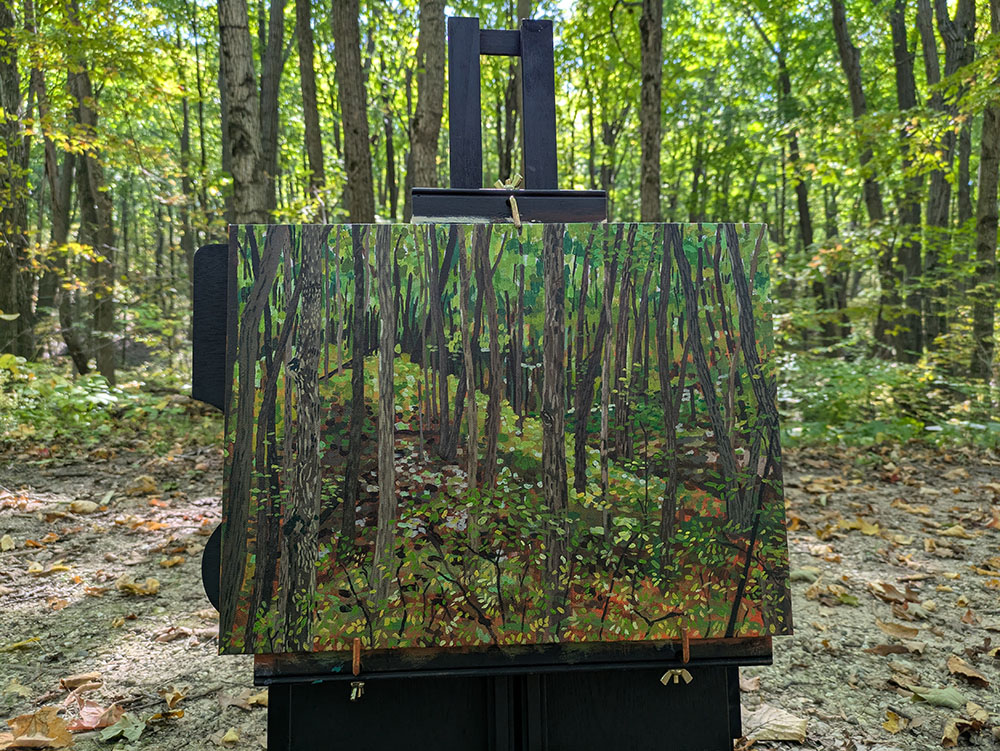 A recent plein air painting. Moraine Morning - Acrylic on Canvas.
