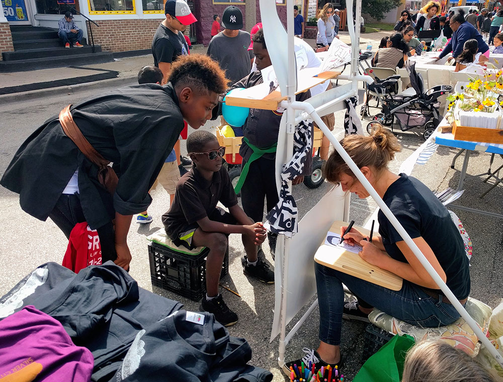 A portrait booth created for the Silver City International Festival.