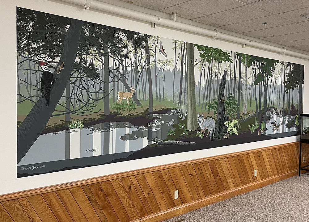 Ridges and Swales Mural, 2021; Woodland Dunes Nature Center and Preserve