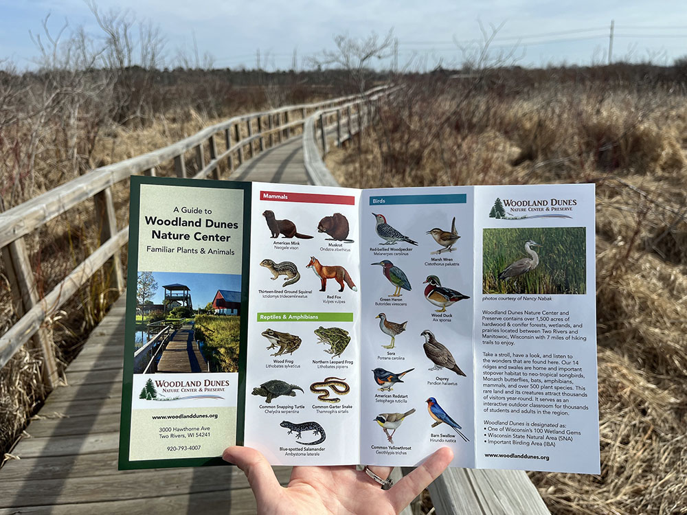A Guide to Woodland Dunes Familiar Plants and Animals, illustrated for Woodland Dunes Nature Center and Preserve in Two Rivers, WI