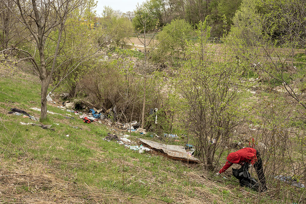 The amount of trash that builds up over the winter months makes the spring cleanup especially meaningful.