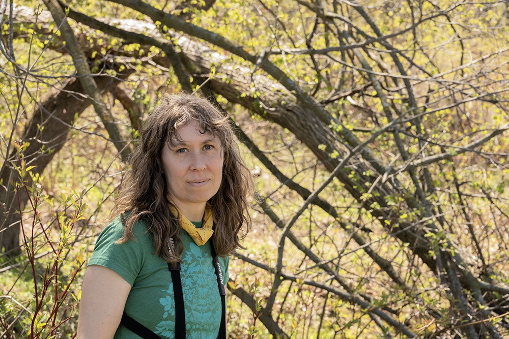 Rebecca Jabs at Forest Beach Migratory Preserve. 