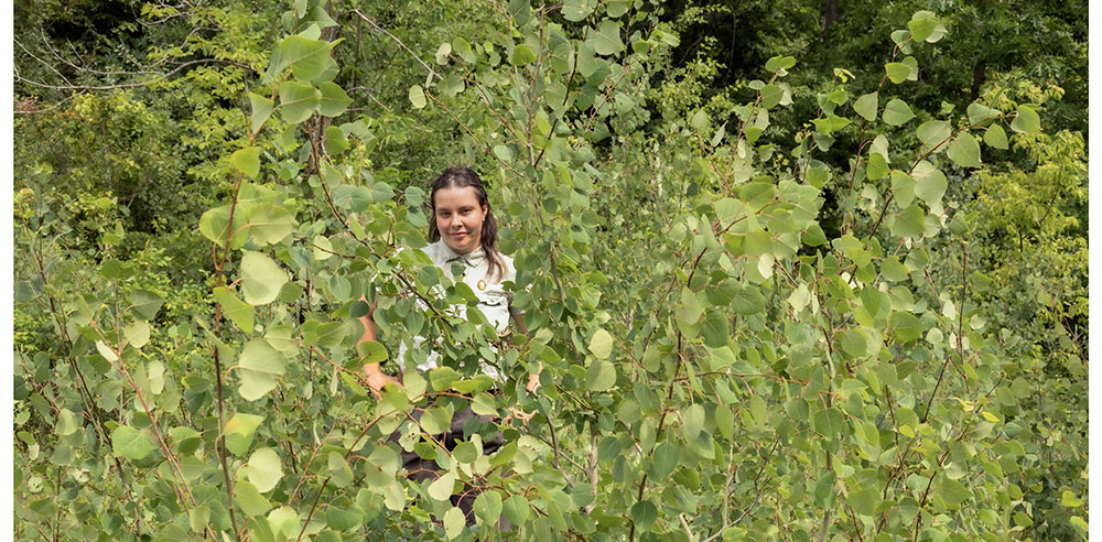 ARTservancy Artist in Residence Grace Umek at Biehl Nature Preserve