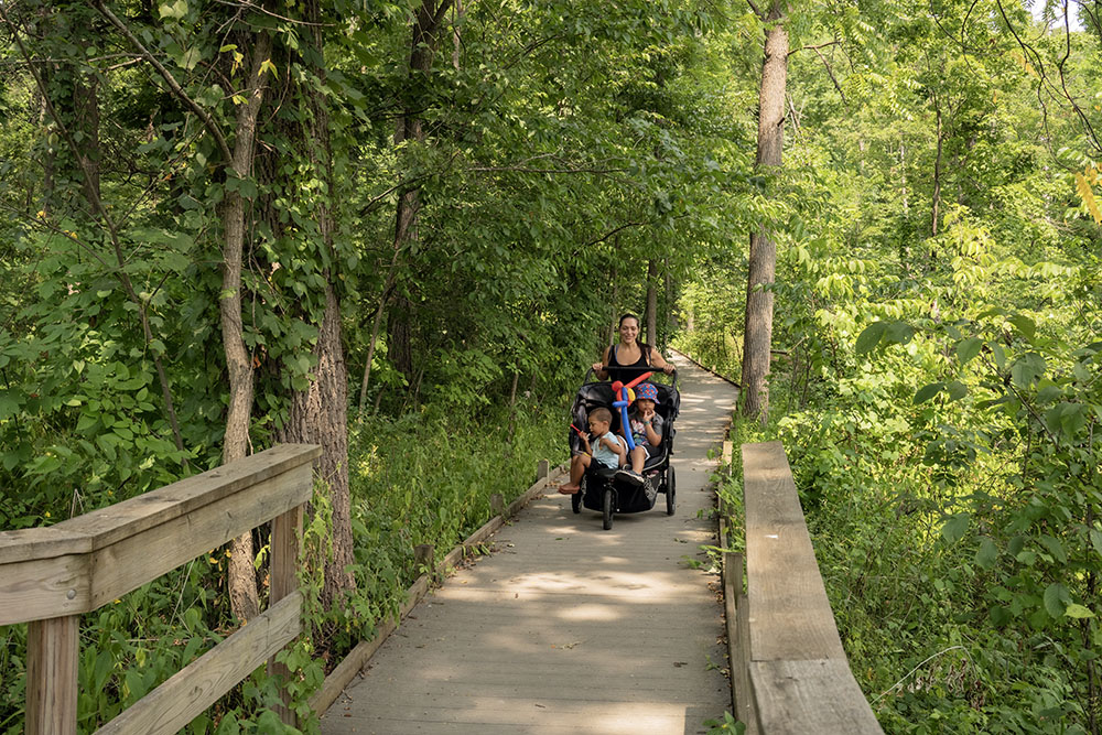 Accessible trails are for those with strollers as well as wheelchairs.