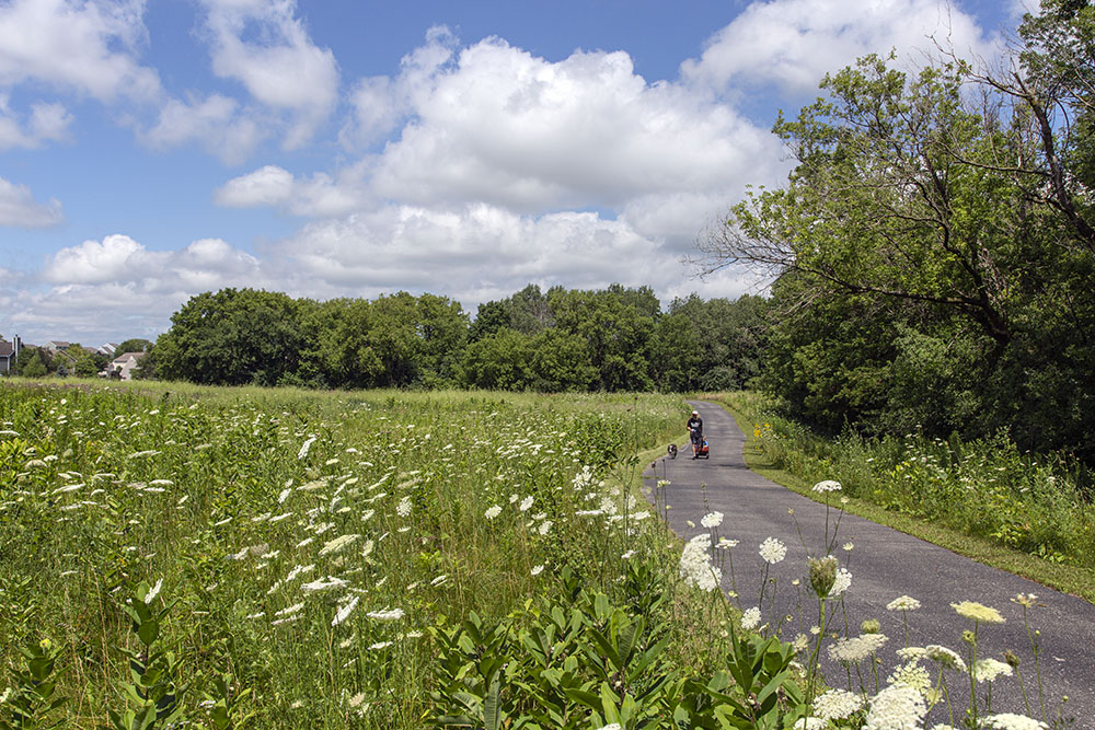 65-acre Quaas Creek Park in West Bend has a two-mile accessible trail, much of it paved, that crosses both Quaas Creek and the Milwaukee River.
