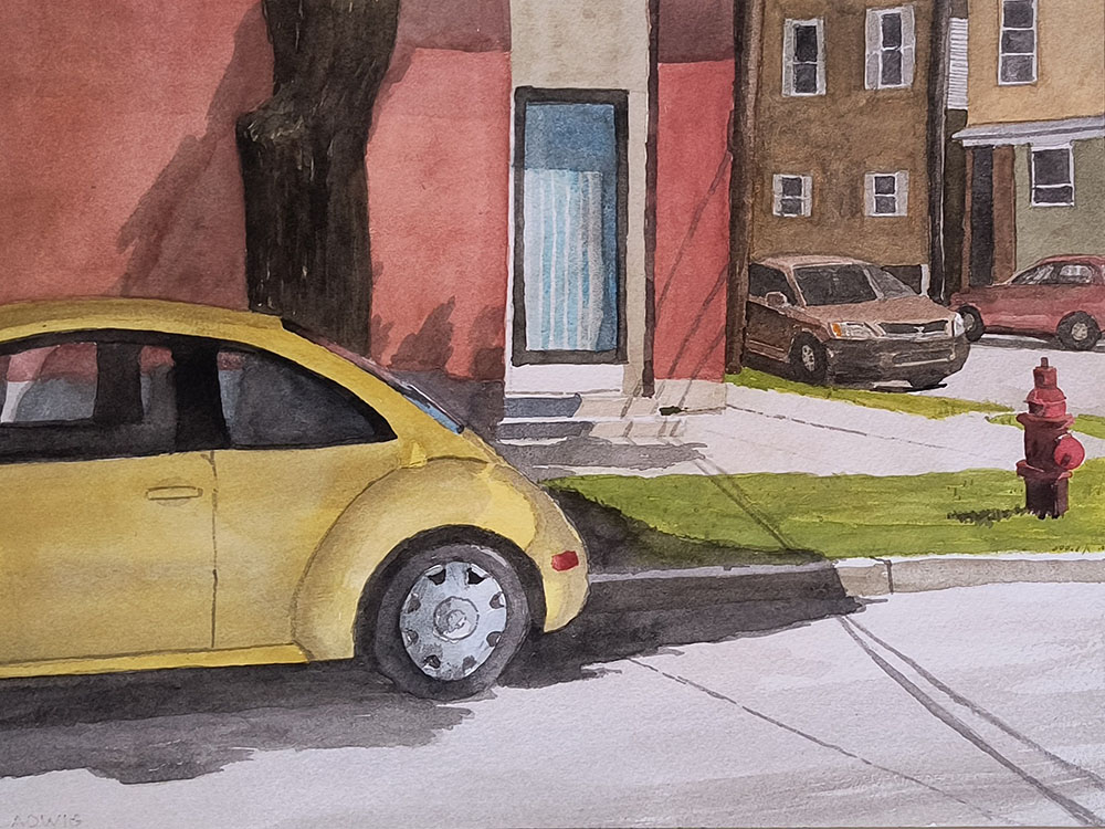 Corner in Riverwest. Watercolor