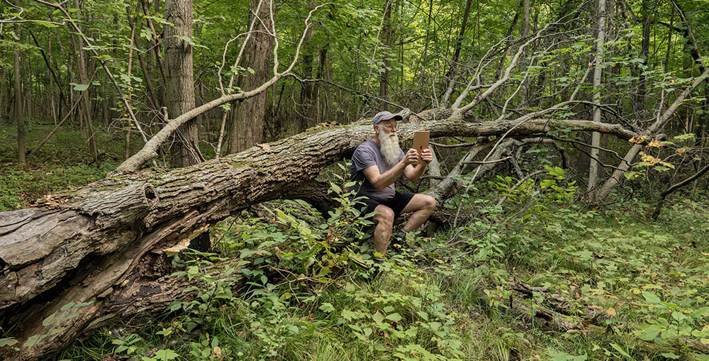 Artist in Residence Matt Groshek at Decorah Woods Preserve