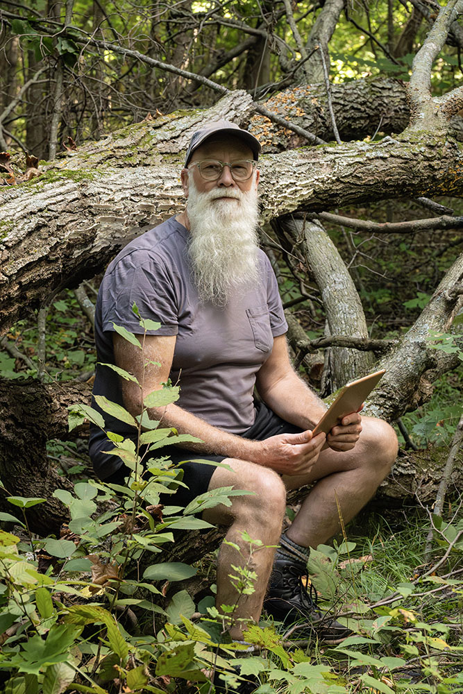 Matt Groshek at Decorah Woods. Photo by Eddee Daniel