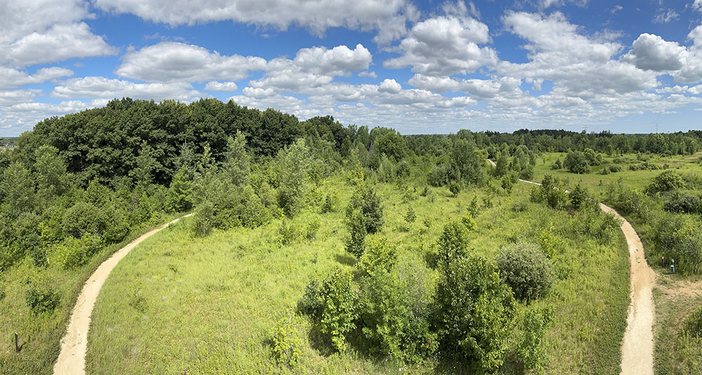 I didn't need my drone for this view of Mequon Nature Preserve. Thanks to their 40-foot observation tower anyone who climbs to the top can enjoy the 360-degree panoramic view of their 510 acres.