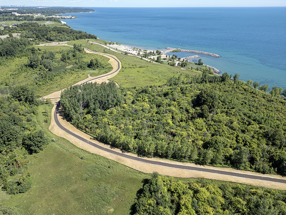 By early August the entire trail had been paved.