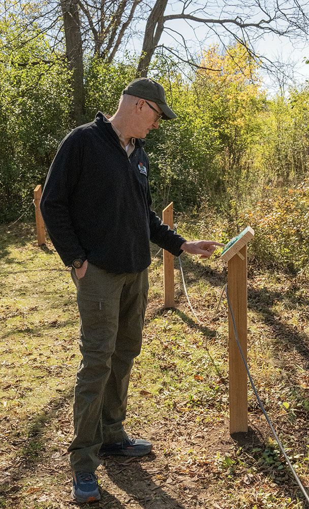 WI DNR Parks Director Steve Schmelzer tries out the new trail.