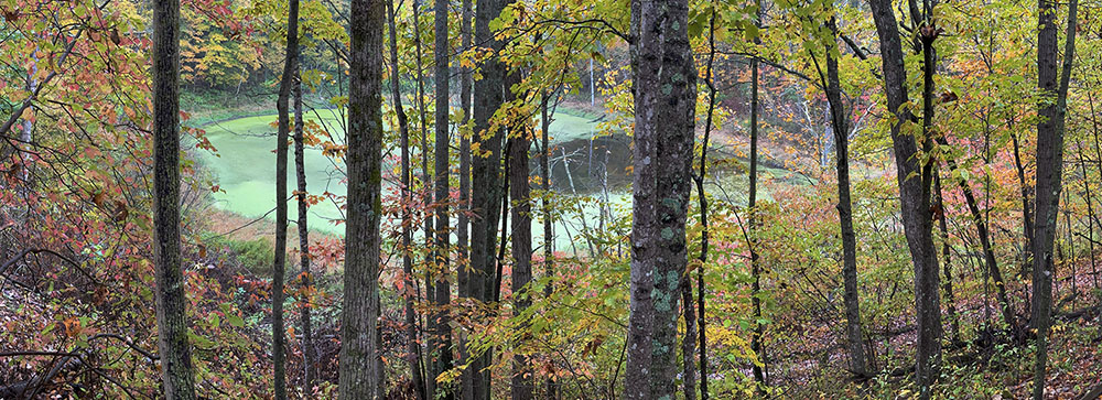 Greenbush Kettle through autumn foliage