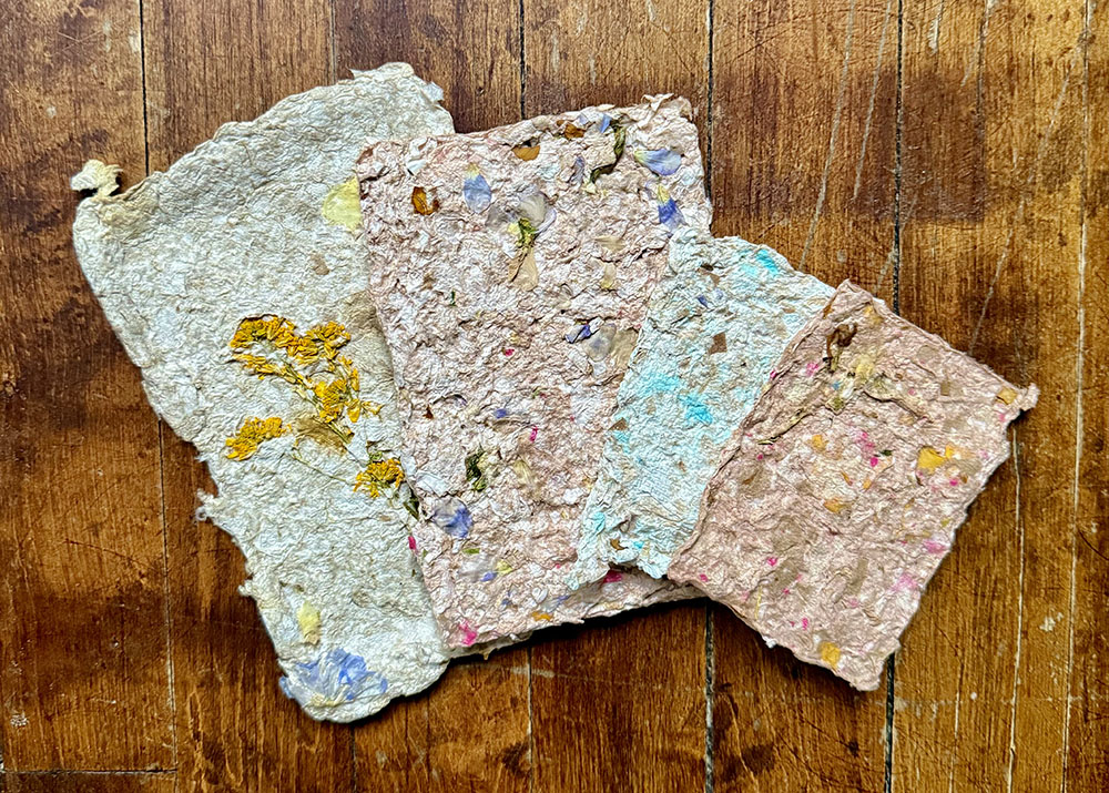 Hand-made paper.