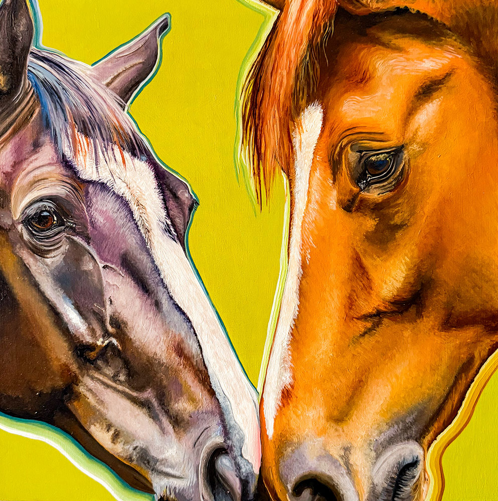 Nuzzle, 2026, Oil on panel