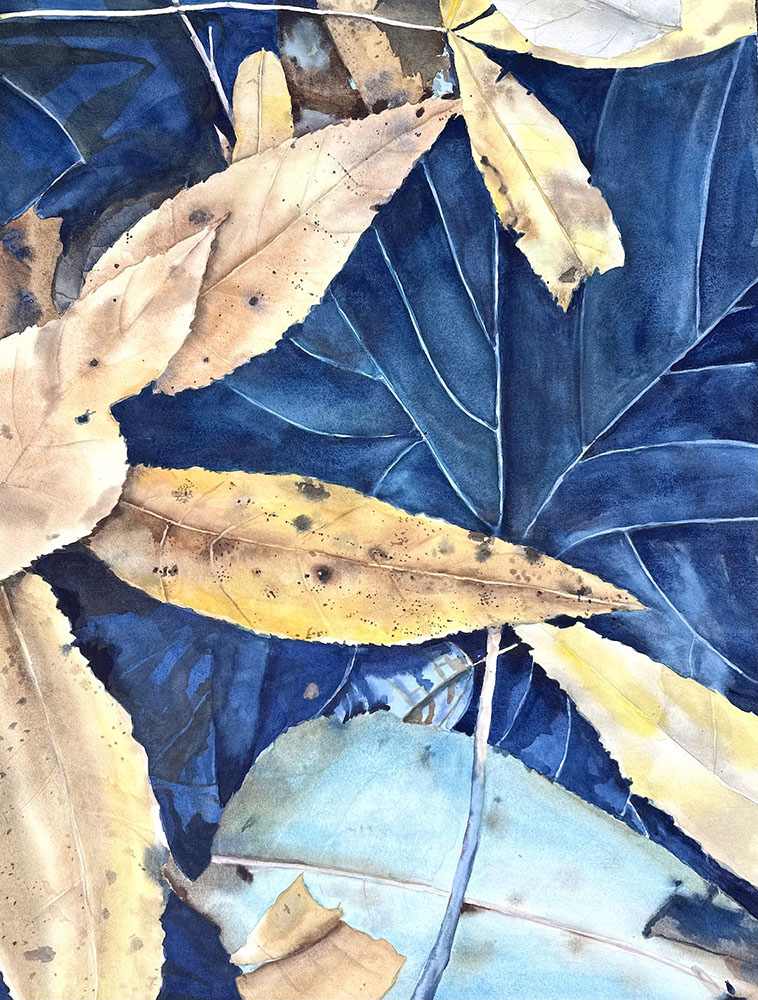 Forest Floor, watercolor, 2026, 30 x 22