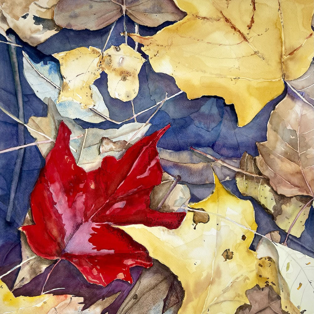 Along My Path, watercolor, 2019, 24 x 24