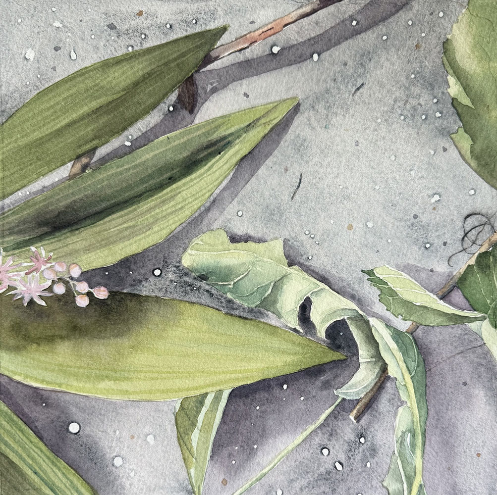 Some of My Parts II, diptych watercolor, 2026, 10 x 10